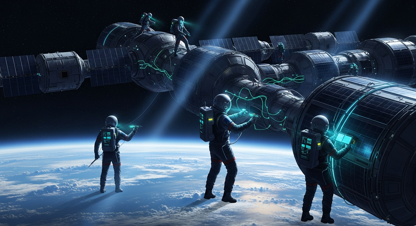 The permanent wardens of orbit: the first true citizens of space.